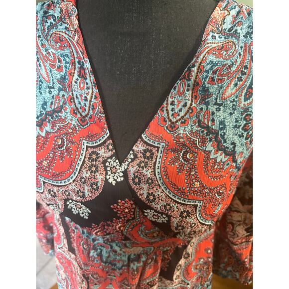 INC International Concepts Slit-Sleeve Geometric Dress – Multicolor, Size M - Picture 2 of 7